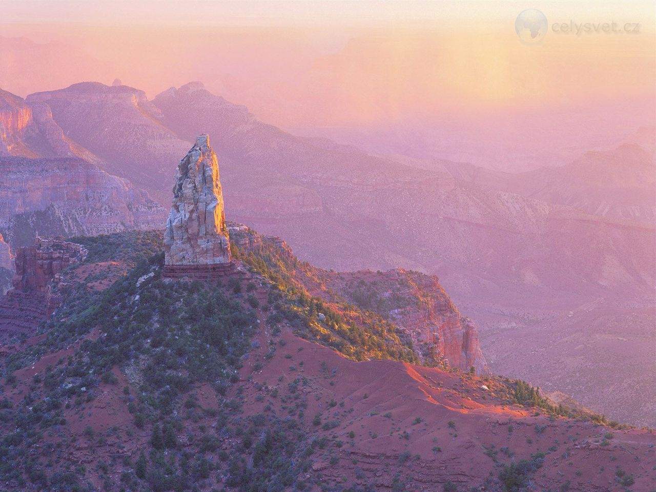 Foto: Early Morning Light On Mount Hayden From Point Imperial, Grand Canyon National Park, Arizona